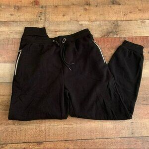 Galaxy by Harvic men’s black joggers sweat pants with zipper pockets - XXL